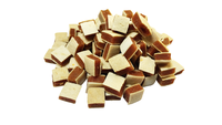 Friandises pour chiens OEM : Cubes de poulet sandwich, à base de céréales, pour digestion sensible, nettoyage des dents, additifs, certifiées HACCP, BRC, IFS, en promotion