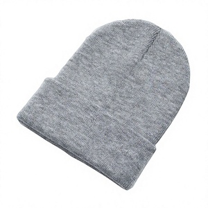 Bonnets unisexes personnalisés en gros avec logos jacquard et revers contrastants pour les marques de mode américaines, prix de gros - Product Image 1