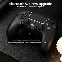 Manette de jeu sans fil personnalisée en gros pour P5, gyroscope 6 axes, double vibration, Bluetooth 5.1, joystick, prix d'usine OEM