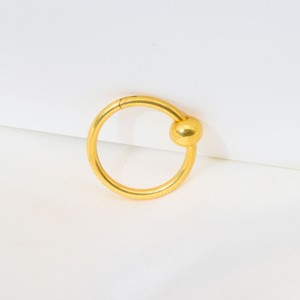 Stainless <b>Steel</b> <b>Ball</b> Closure Ring Gold Color Septum Lip Nose Piercing Jewelry Daily Wear Geometric Design D00015 - Product Image 4