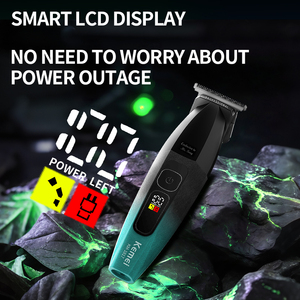 เครื่องตัดผม KEMEI รุ่น Km-1817 แบตเตอรี่ 1200mAh ความเร็ว 8000 รอบต่อนาที หน้าจอ LCD ใบมีดเหล็ก สำหรับผู้ชาย สองสี ทรงพลัง ไร้สาย ผลิตโดยผู้ผลิตเครื่องตัดผม - Product Image 6