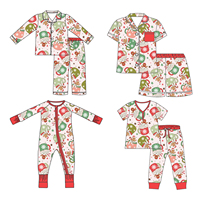 Ensemble de pyjamas de Noël pour la famille, pyjamas en bambou pour maman et moi, vêtements de détente, vêtements de nuit, ensemble de pyjamas en bambou pour femmes de Noël