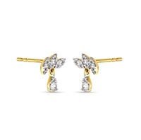 Bijoux fins et élégants Milskye pour femmes, boucles d'oreilles pendantes en argent 925 plaqué or 18 carats avec diamants
