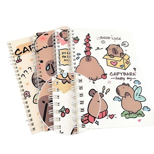 Venta al por mayor lindo Kawaii Capybara escuela espiral A5 cuaderno niños lindo cuaderno de dibujos animados para estudiantes - Product Image 1