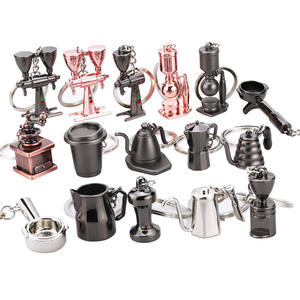 Creativo 3D café llavero colgante cafetería recuerdo pequeño regalo coche Metal taza <span class=keywords><strong>de</strong></span> café llavero - Product Image 5