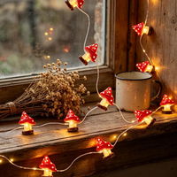 Guirlandes lumineuses LED en forme de champignons, lumières féériques, décoration en forme de champignons pour chambre à coucher, jardin, cabane, éclairage de festival, lumières décoratives