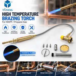 Tuyau flexible en acier inoxydable tressé YIZHENG YZ-073 pour chalumeau de soudage au gaz propane MAPP, idéal pour le brasage, la soudure, le CVC et la <span class=keywords><strong>plomberie</strong></span> - Product Image 2