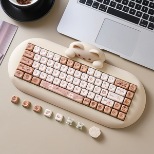 <span class=keywords><strong>Clavier</strong></span> mécanique sans fil YUNZII C75 Cake Meow 75% Gasket RGB Hotswap Tri-mode 2.4G Filaire <span class=keywords><strong>Clavier</strong></span> Chat Mignon pour PC - Product Image 5