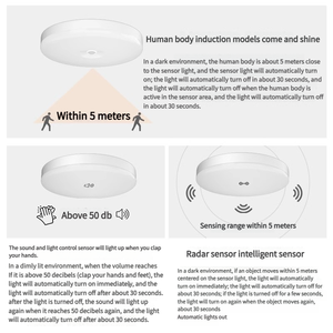 Hiện đại LED cảm biến ánh sáng trần 6000K Nhiệt độ màu tối giản hành lang đèn điều khiển từ xa chuyển đổi Acrylic bìa cho 220V AC - Product Image 3