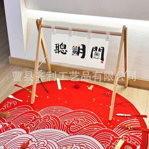 Soporte de madera Clever Door Props de 58x52cm para pancarta de tela, decoración reutilizable para la celebración del primer cumpleaños del bebé - Product Image 3
