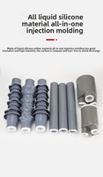 Câble isolant en caoutchouc silicone à trois conducteurs haute tension pour extérieur, à rétraction à froid, résistant aux hautes températures, à montage par trou