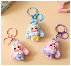 ของเล่น DIY ชุดใหญ่ 3 มิติ ตุ๊กตากระต่ายน้อย 3 ตัว ประดับด้วยลูกปัด ของเล่นพวงกุญแจ ตุ๊กตาจิ๋ว ของเล่นสะสมสำหรับเด็ก - Product Image 5