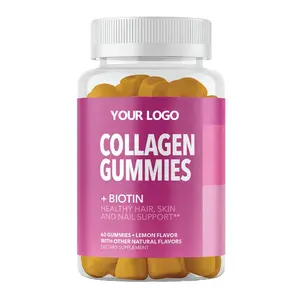 Haccp New product Food Grade Collagen Gummies for Hair Growth with 2500mcg Biotin