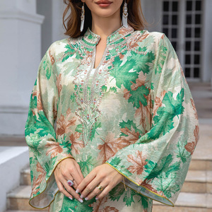 <span class=keywords><strong>Djellaba</strong></span> musulmane Vêtements pour femmes DUBAI Robe turque Broderie Mode pour femmes Vente en gros - Product Image 4