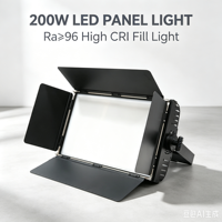 Panneau LED bicolore 200W, lumière de remplissage, CRI élevé Ra97, éclairage vidéo professionnel pour studio, avec 600 LED, portable, en alliage d'aluminium