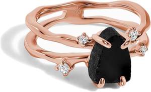 925 זהב ירח דבש טבעי של נשים ורד קוורץ ספיר אגור ספיר amethyst טבעות אירוסין טבעות אירוסין - Product Image 5