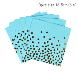 Ensemble <span class=keywords><strong>de</strong></span> vaisselle jetable bleu moderne Gobelets en papier élégants Assiettes Nappes pour les fêtes d'<span class=keywords><strong>anniversaire</strong></span> Articles <span class=keywords><strong>de</strong></span> vente chauds - Product Image 6