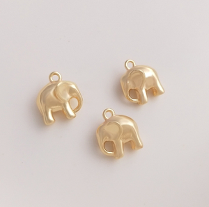 Dijes de Elefante Chapados en Oro, Aleación de Zinc, Lindos Colgantes de Animales, Joyería Unisex, Dije de Regalo - Product Image 3