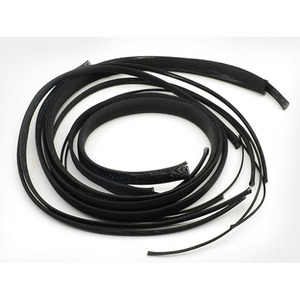 LDDQ Schwarz PET Nylon Flamm hemmend Geflochtener Netz schlauch-Schlangen hautnetz Erweiterbare Hülse für Kabel-und Drahts chutz - Product Image 2