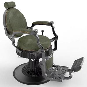 Vintage Foldable Barber Shop Chair Height Adjustable Old-Fashioned Oil <b>Head</b> <b>Styling</b> Chair Dedicated Men's Hairdressing Salon - Product Image 4