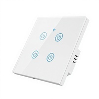 YDD pour Alexa Google Home, norme américaine/australienne, connexion WiFi facile, interrupteur tactile intelligent 10A 240V, verre trempé, étanche IPX7