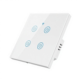 Interrupteur Tactile Intelligent WiFi 10A 240V en Verre Trempé, Norme US/Australienne, Connectivité Facile, Étanche IPX7, Commande Vocale, Monophasé - Product Image 1