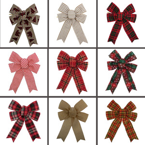 Nœud décoratif pour arbre de noël, 1 pièce, en Jute, fil naturel, Style Long, toile de Jute - Product Image 3