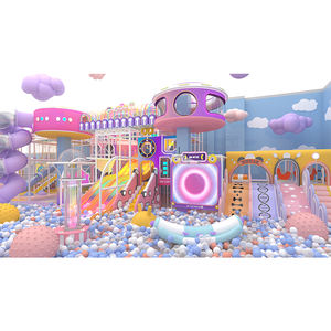 Attrezzature Creative per Parco Giochi al Coperto per Bambini, Area Giochi Commerciale Morbida con Set di Altalene e Scivoli in Plastica - Product Image 3