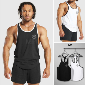 Camiseta sin mangas de cuello redondo para hombre de Moq bajo, ropa de gimnasio, ropa de calle, logotipo personalizado, proveedor de Vietnam, fabricante, muestra gratis - Product Image 6