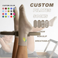 Chaussettes de Pilates personnalisées avec soutien de la voûte plantaire élastique, en coton respirant et écologique, antidérapantes, pour le Hot Yoga, emballage gratuit