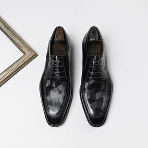 Zapatos de Negocios Puntiagudos de Cuero Vacuno para Caballero, Modernos, Casuales, con Cordones, Impermeables, Transpirables, Antideslizantes, para Otoño - Product Image 3
