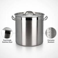 Marmite à soupe commerciale Smartpan en acier inoxydable 304 avec couvercle à double poignée, grande capacité, pour cantine et stockage d'eau, casseroles durables