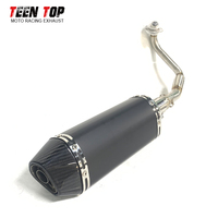 Silencieux de scooter en acier inoxydable et fibre de carbone pour Vespa Lx 50 4t, Vespa S 4t, Primavera 4t, Piaggio Zip 2000 4t, moteur 2 soupapes