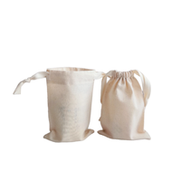 Sacs d'emballage en gros pour bracelets, boucles d'oreilles et broches, sacs à cordon réutilisables en coton biologique vierge avec logo