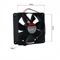 Ventilateur de refroidissement à roulement à billes SUNON pour armoire d'onduleur, électrique DC 24V 9.2W AC EC 12V 48V 12CM 120X120X38MM EEC0382B1-000C-A99 ODM