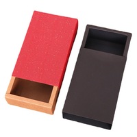 Boîte d'emballage en papier kraft en stock avec logo personnalisé, boîte cadeau pour thé et fleurs, design pliable à tiroir, impression offset, boîte à chaussettes