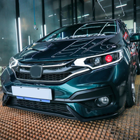 Mise à niveau de Modification de phare de pièces d'auto lampe frontale à LED modifiée DRL Angel Eye pour HONDA Jazz Fit GK5 2014-2020