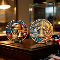 Badge en métal et pièce commémorative personnalisables à l'effigie d'un aigle, édition spéciale 250e anniversaire des États-Unis, sur mesure