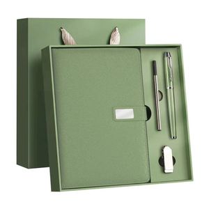 Wholesale Promotional Luxury Gifts Item Notebook A5 Leather Journal <b>Refillable</b> Luxury Diary Business Corporate Gift Set With <b>Pen</b> - Product Image 3