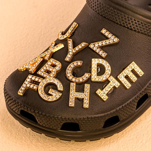 Popular Nova Tendência Alfabeto Metal Encantos Acessório De Luxo Personalizado Metal Aglets Tampo Charme Carta Atacado Animal Sapato Charme Em Massa - Product Image 3