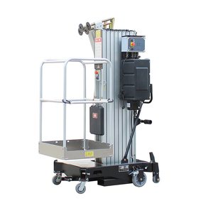 Alat pengangkat hidrolik, 10m 11m alat tiang satu kolom tiang pria mengangkat roda samping portabel empat outtrigger elektrik peralatan <span class=keywords><strong>Hoist</strong></span> rantai - Product Image 6