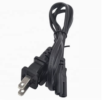 Câble d'alimentation CA à prise US, 2 broches, figure 8 C7 vers NEMA 1-15P pour ordinateur portable, imprimante mince, moniteur, projecteur, certifié ETL