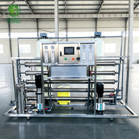 Purificateur d'eau RO industriel à double étage, débit d'eau personnalisé pour la préparation d'eau pure en usine