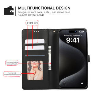 Funda Magnética de Cuero para Teléfono Xiaomi 14 Ultra 14 <span class=keywords><strong>Pro</strong></span> 13T, Bolsos Tipo Cartera, Accesorios para Teléfono Móvil - Product Image 4