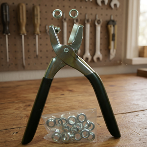 Pince à œillets octogonaux DK-959V |   Kit de pinces à œillets avec 20 œillets métalliques - Product Image 2