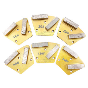 Outils de polissage au diamant trapézoïdal à 2 segments de qualité supérieure plaques de meulage de polissage humide pour une préparation efficace de la surface en béton OEM - Product Image 1