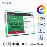 Barre lumineuse LED RGB POE commerciale de 10,95 pouces avec écran tactile Android pour système de réservation de salles de réunion
