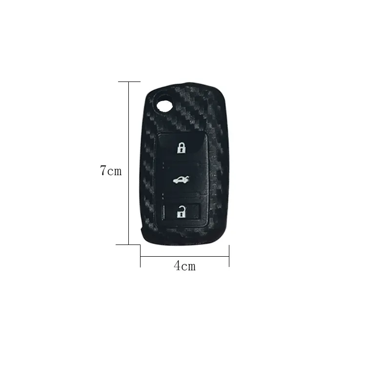 2023 New Arrivals Fashionable Car Accessories 3 Buttons Silicone Car Key Case Fob Cover for Toyota