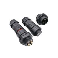 Connecteur de câble de signal d'alimentation 2 + 4 cœurs M20 Assembly Panel Mount Male Female Socket IP68 for Outdoor Lighting Controller System