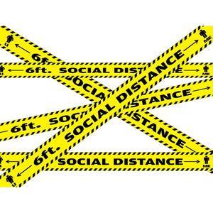 Jokez 'n' Prankz, Broma Moderna, Regalo Novedoso, Rollo de Cinta de Distancia Social de 60 Pies, Plástico, Certificado EN71, Modelo 315H/60 Cube - Product Image 2